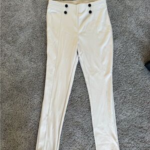 Calvin Klein Cream Trousers with Black Accents